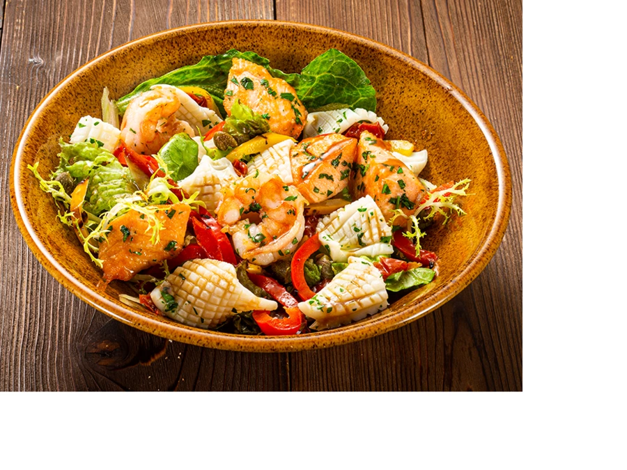 САЛАТ С МОРЕПРОДУКТАМИ