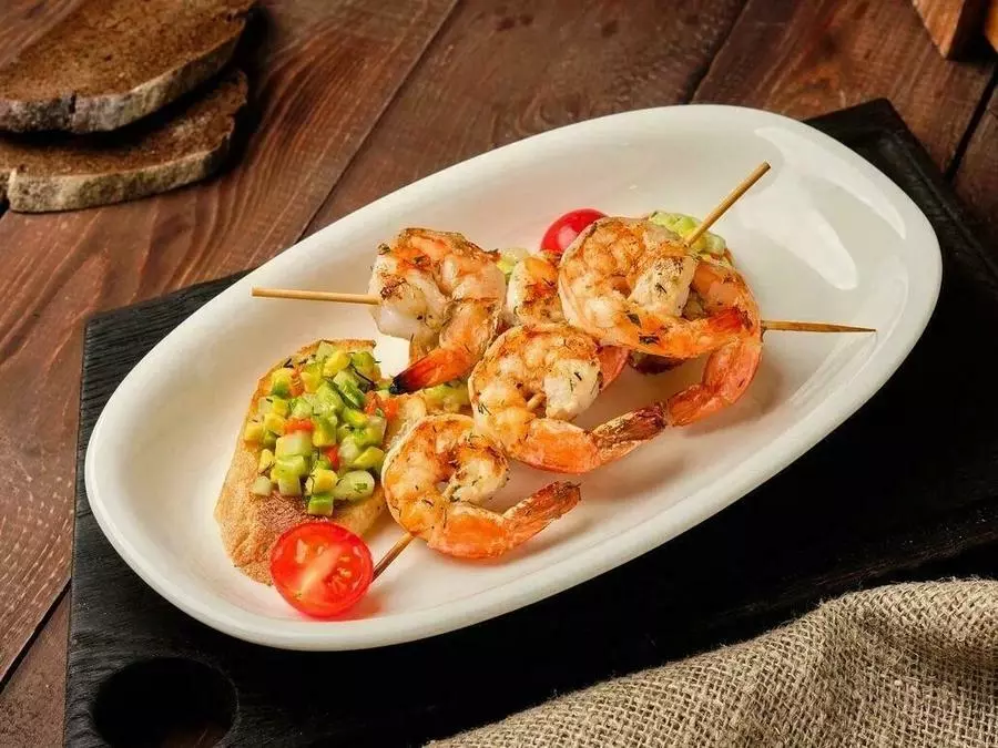 Креветки тигровые обжаренные на углях