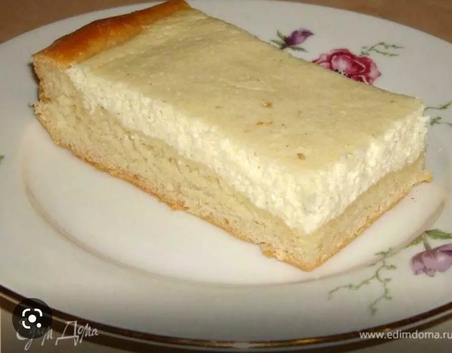 Открытый пирог с творогом