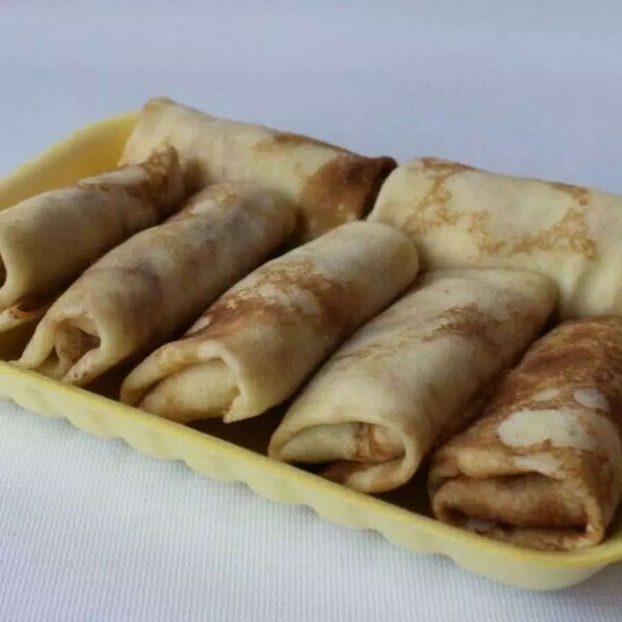 Блины с мясом и рисом 