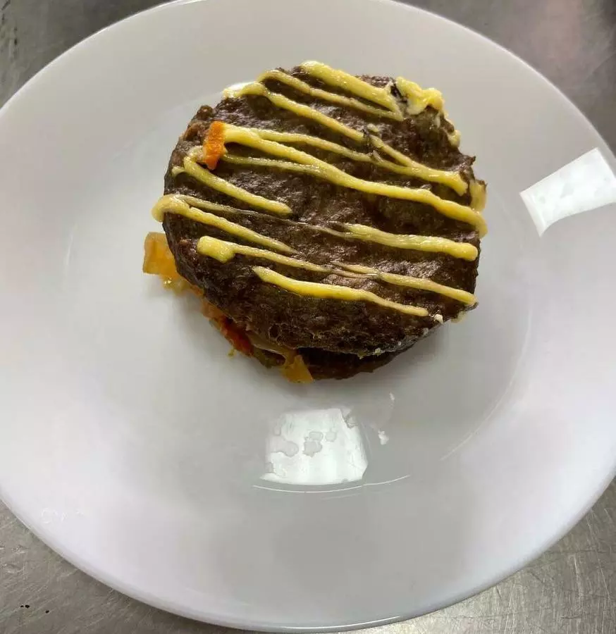 Оладьи из печени с овощами