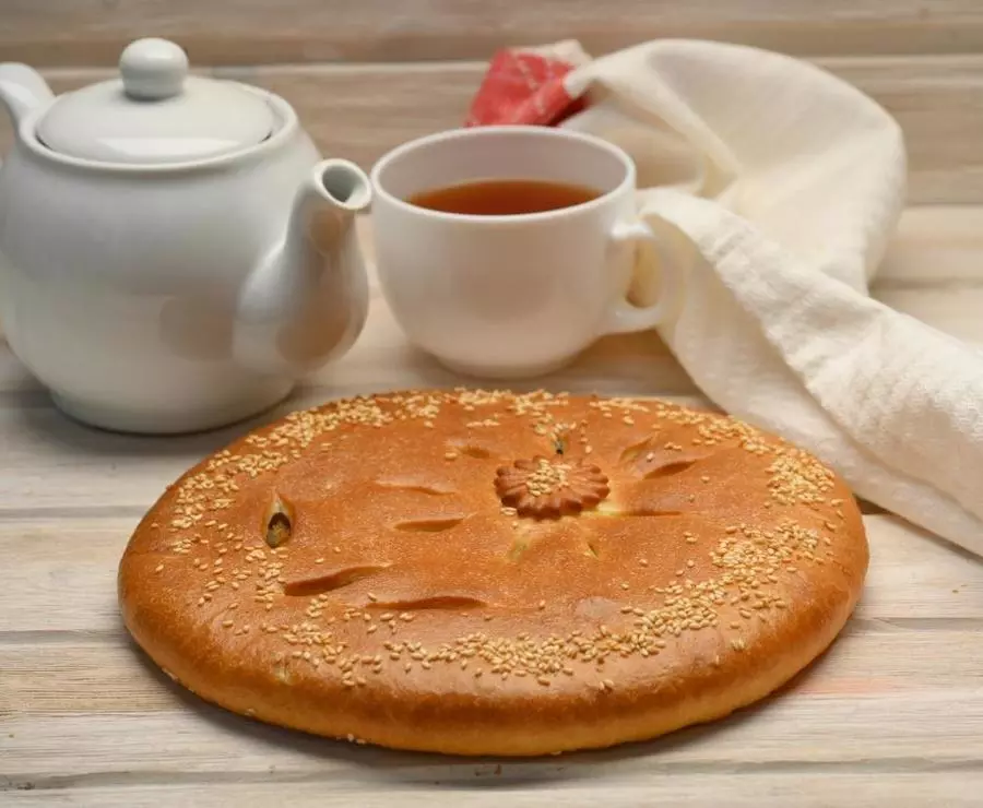 Пирог с курицей и баклажанами 0,5 