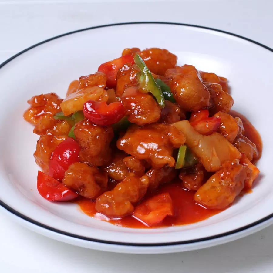 Свинина в ананасовом соусе 菠萝咕咾肉