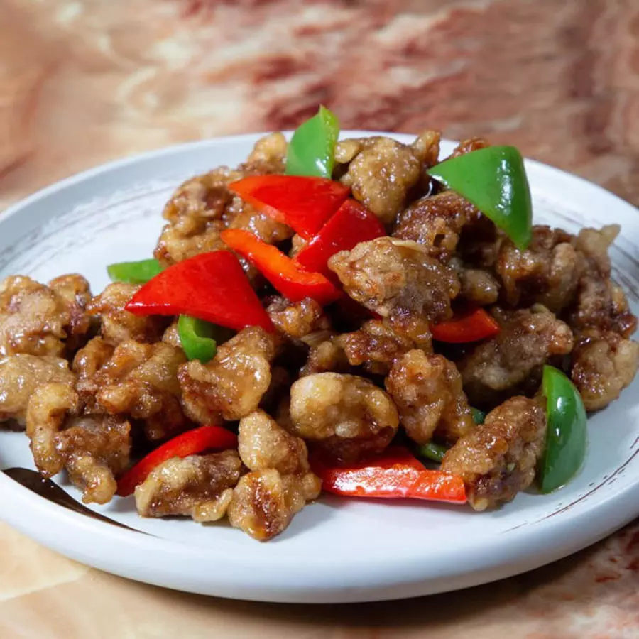 Свинина в кляре с перцем 溜肉段
