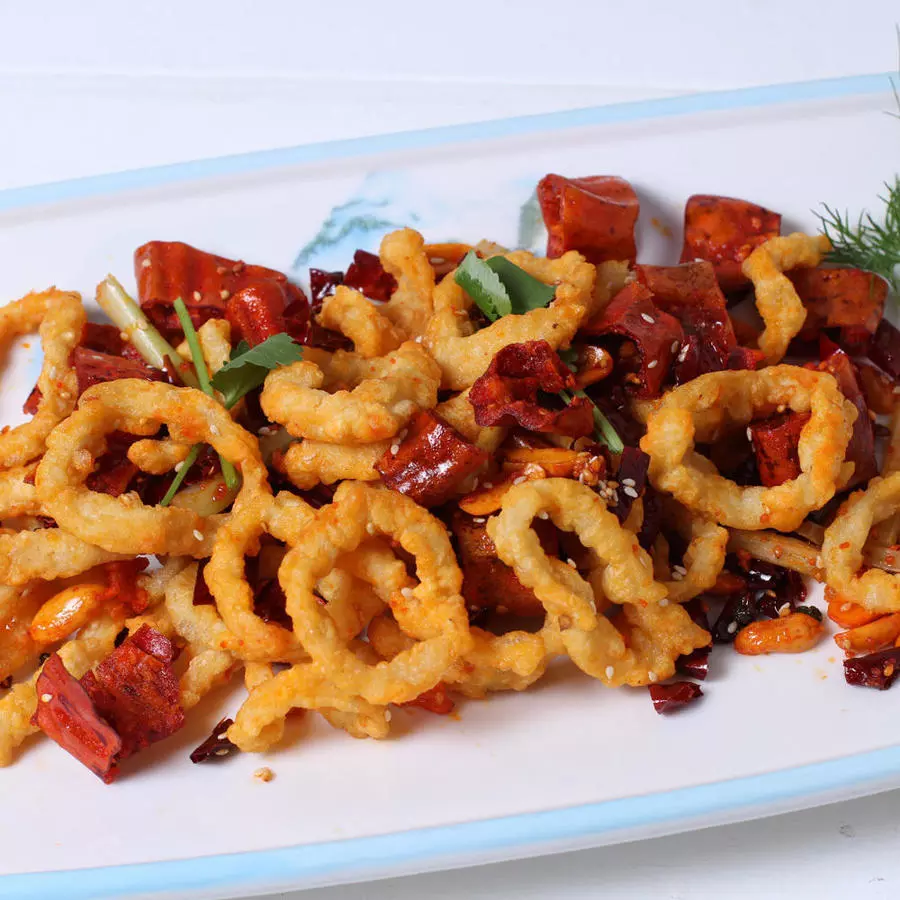Кальмар по-сычуаньски 香辣鱿鱼圈