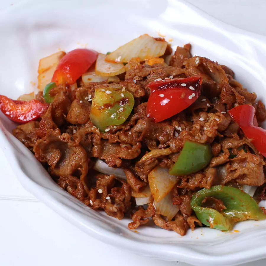 Баранина с овощами и тмином 孜然羊肉