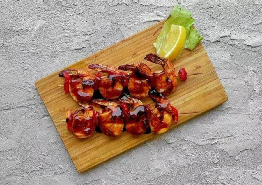 Шашлычки из креветок
