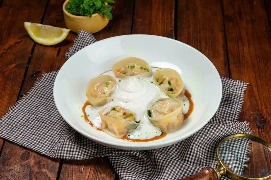 Пельмени с крабом и креветкой 