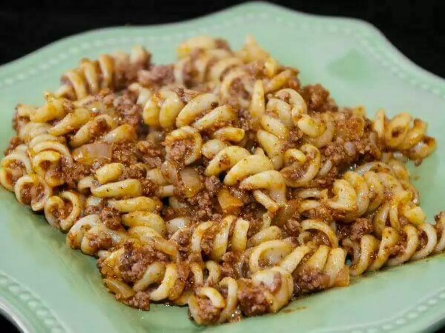 Макароны по-флотски с фаршем индейки 