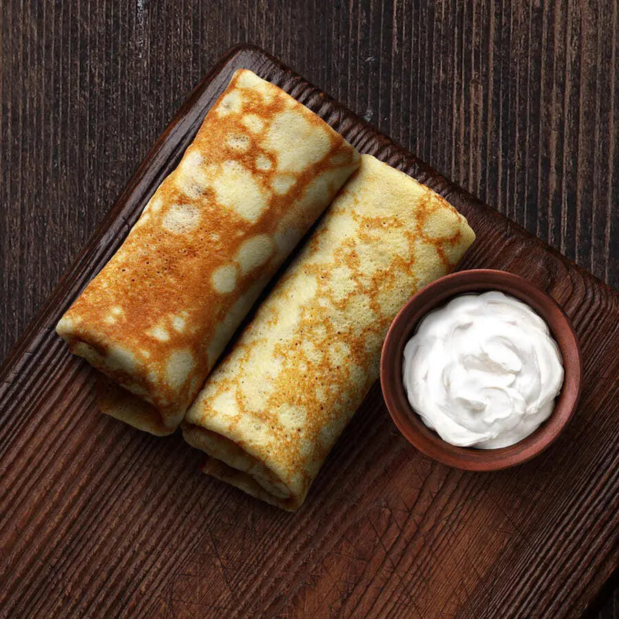 Блины с мясным фаршем и сметаной 170г