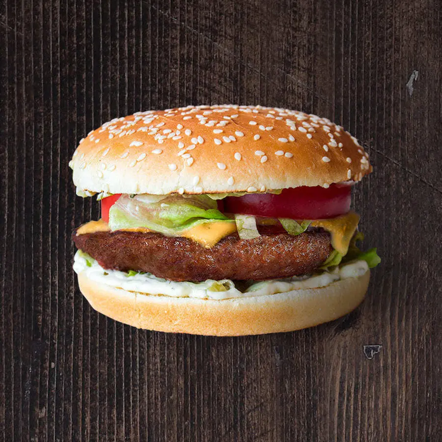Бургер с котлетой из мраморной говядины
