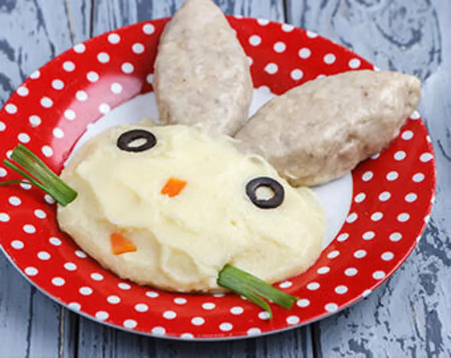 Куриные котлетки с сыром и пюре Зайчишка (детское)
