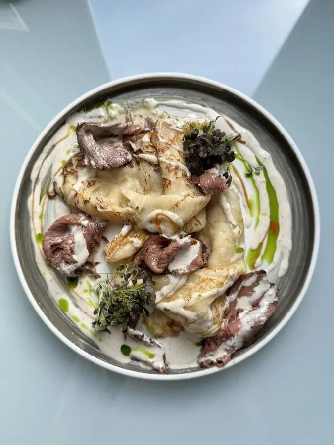 Блинчики с ростбифом