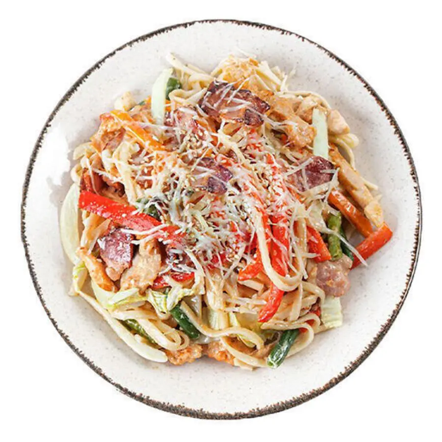 Лапша удон с беконом