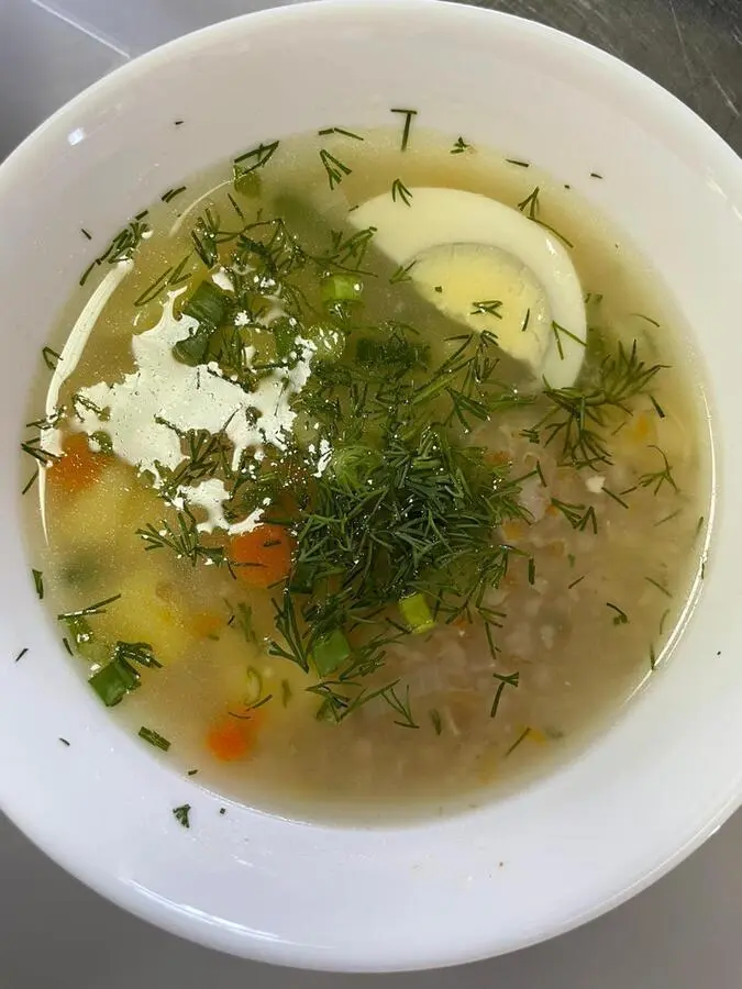 Суп крестьянский с яйцом
