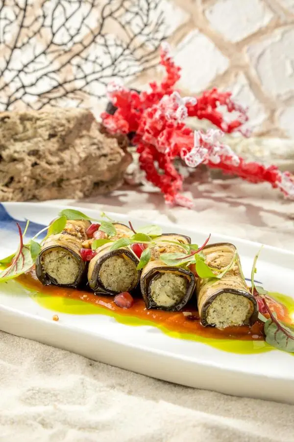 Рулетики из баклажан