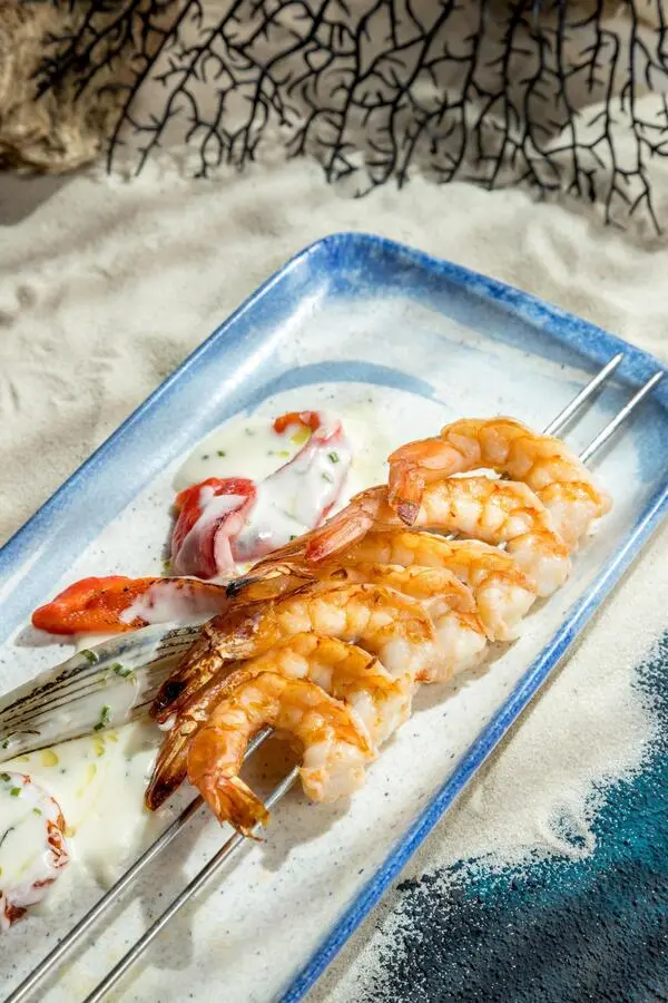 Шашлык из креветок