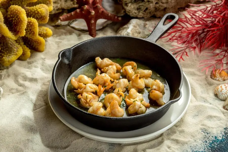 Жареные тигровые креветки