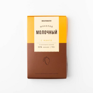 Шоколад молочный с манго