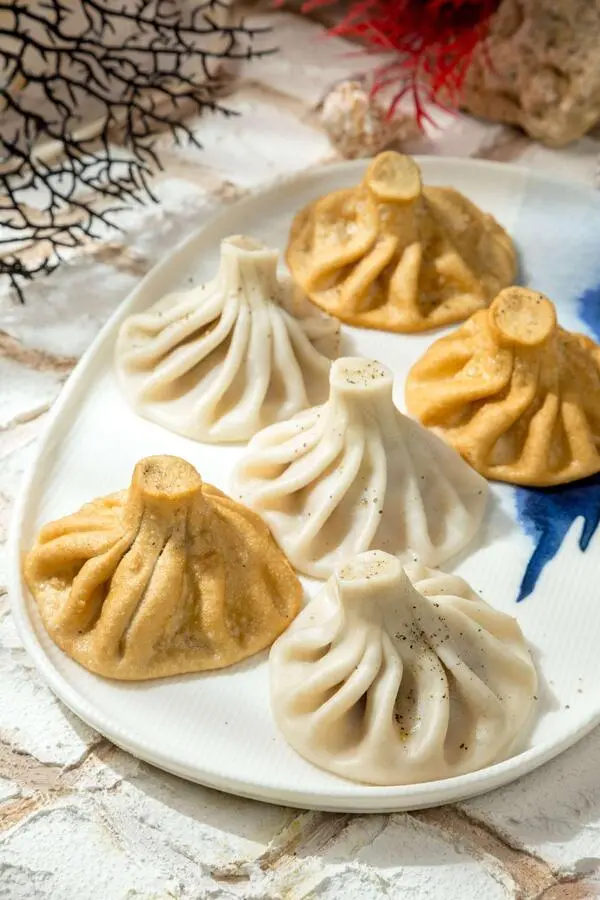 Хинкали жареные курица- грибы сыр 3шт