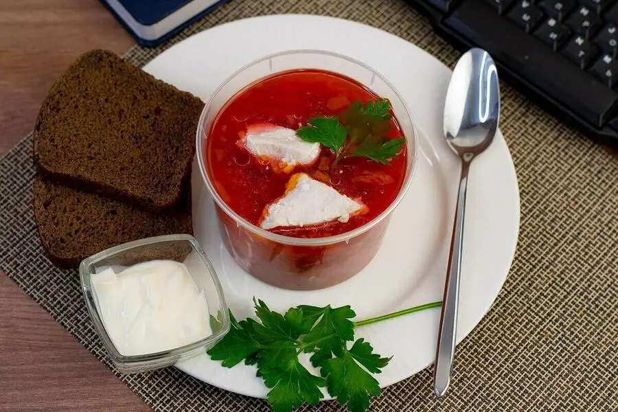 Борщ с курицей
