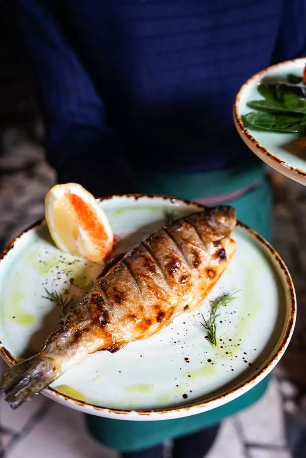 Форель на мангале