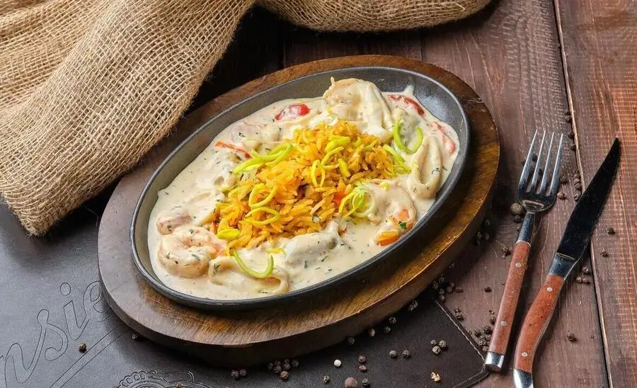 Сковородка с морепродуктами