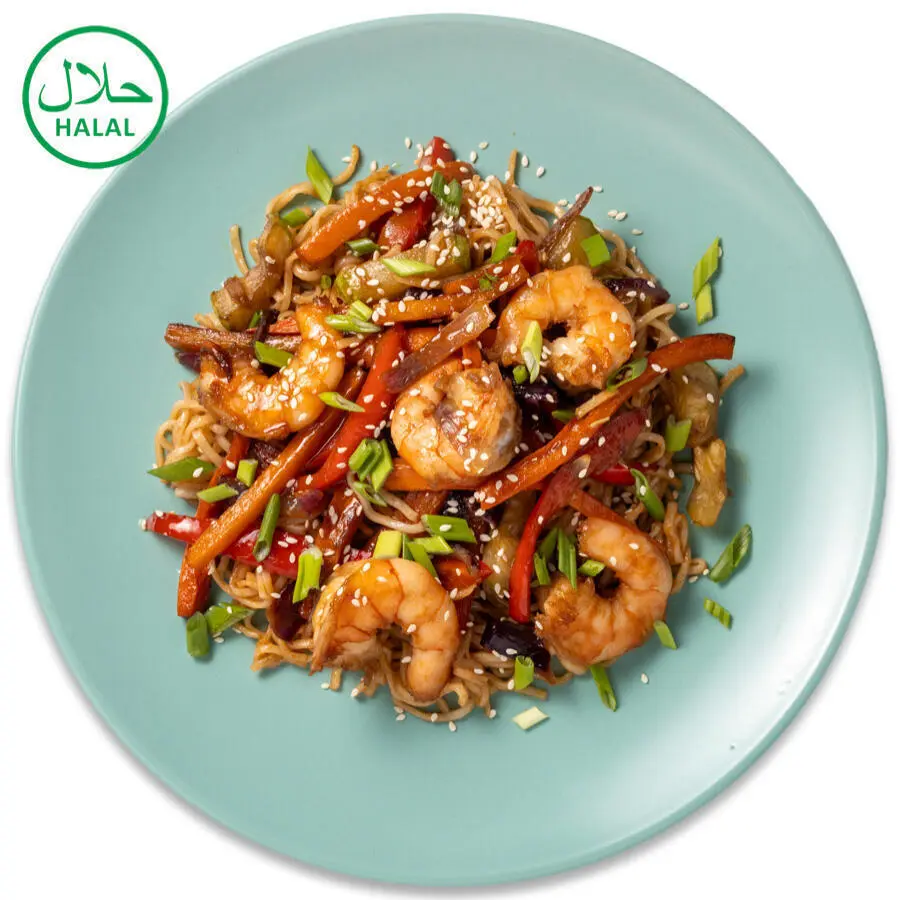 Wok с креветками