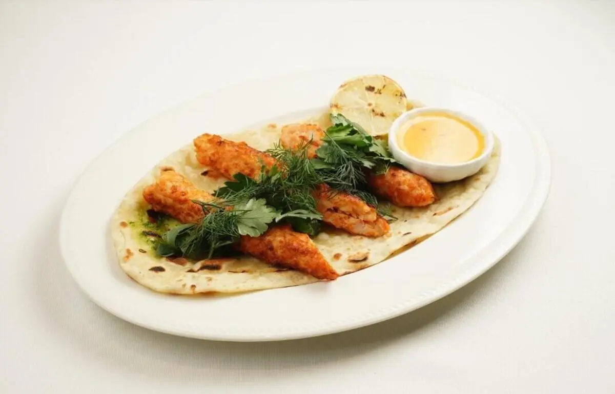 Люля кебаб из креветок и форели 