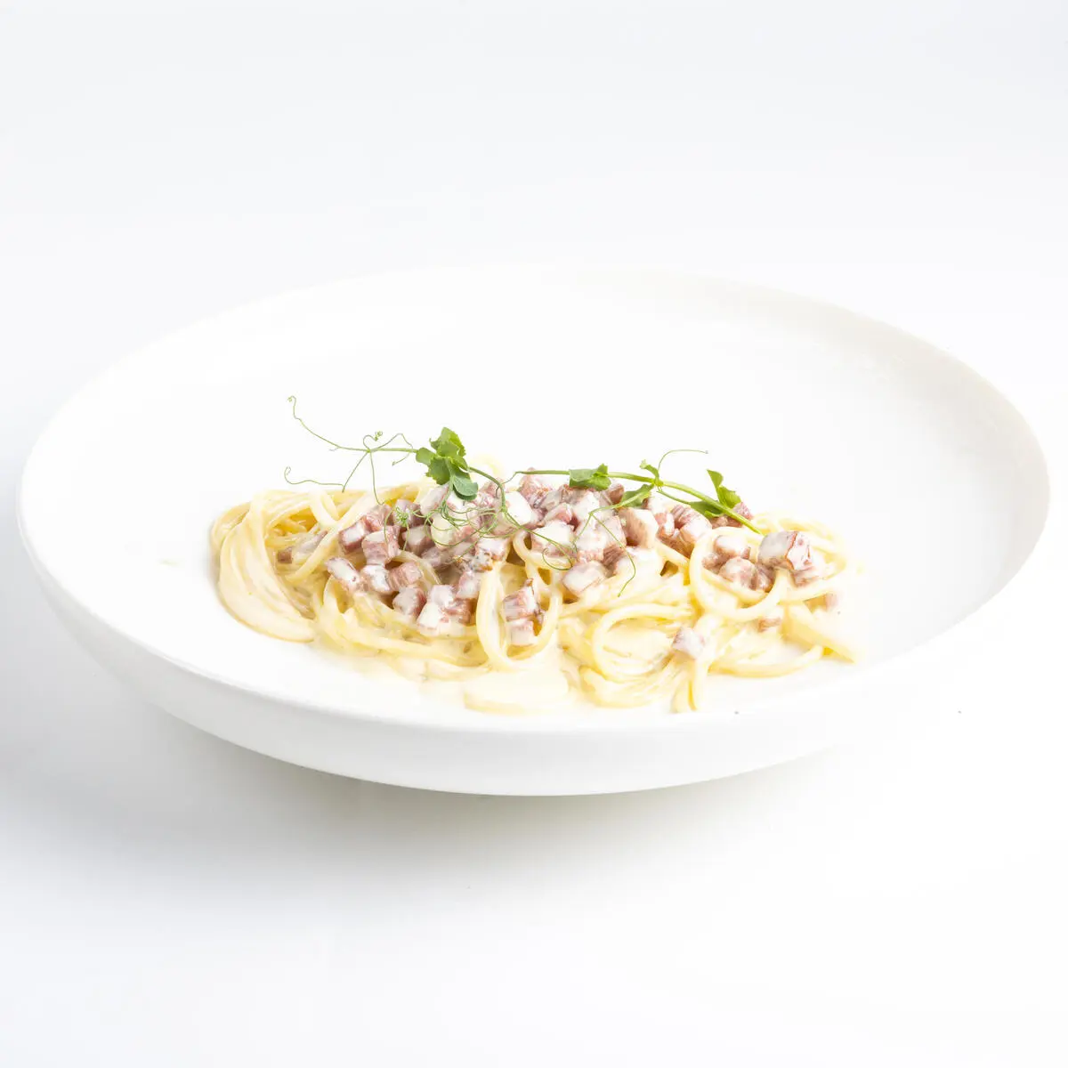 Карбонара с говяжьей грудинкой