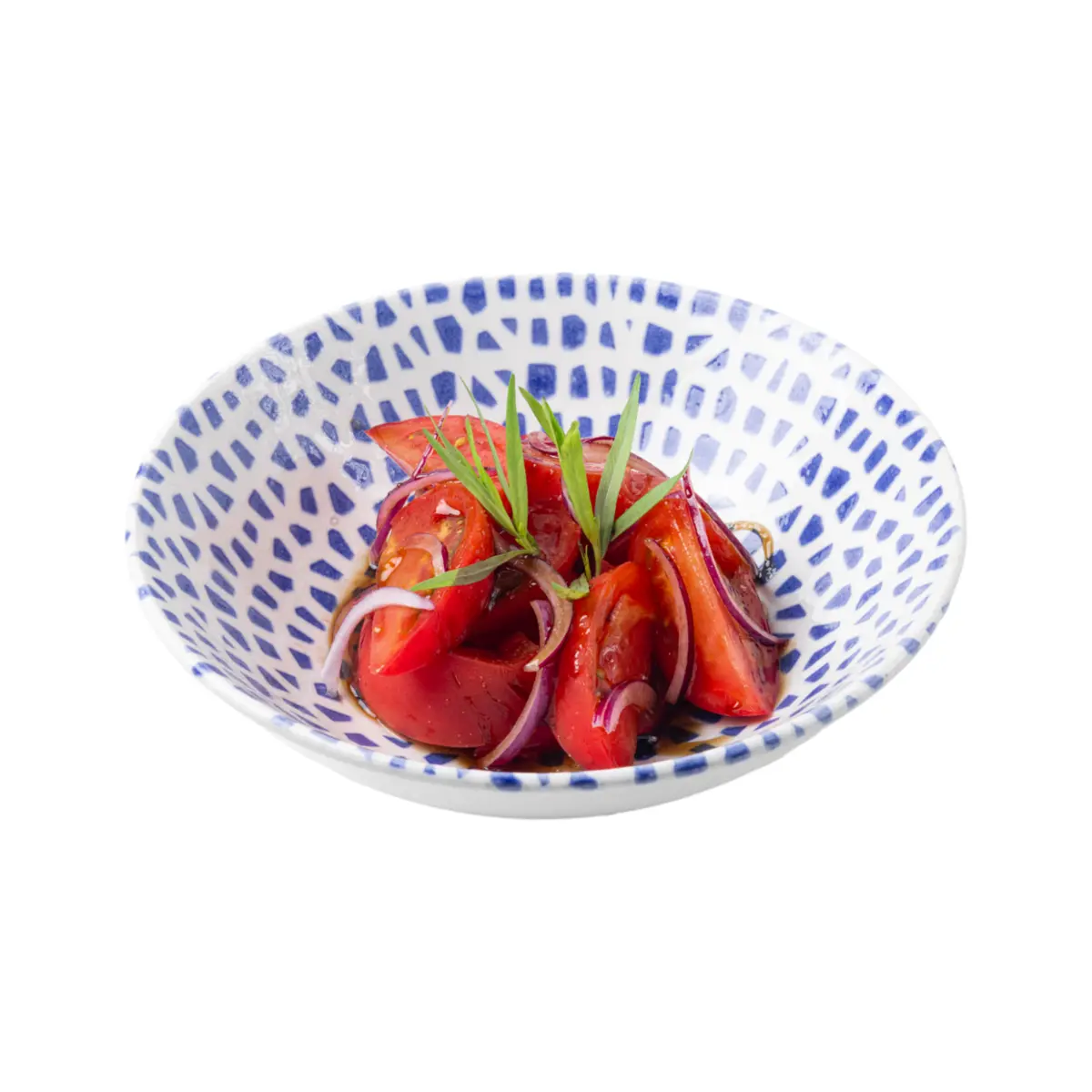 Сладкие томаты с красным луком