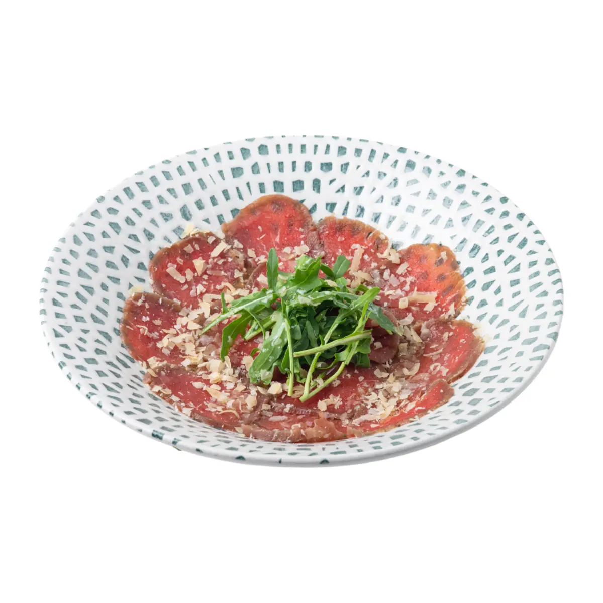Карпаччо из говядины с руколой
