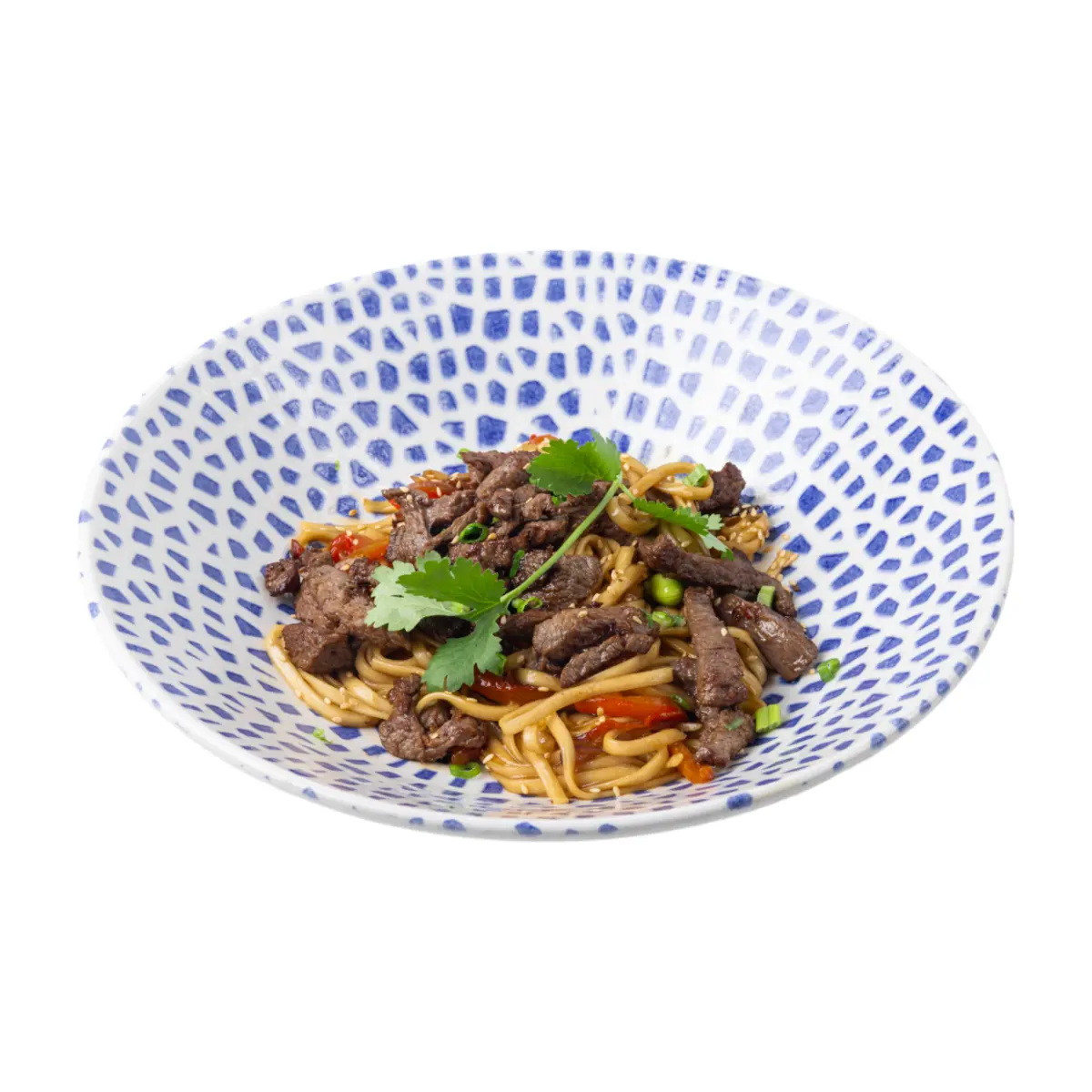 Удон с мясом и овощами