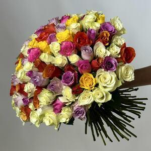 Букет цветов из 101 розы микс Кения