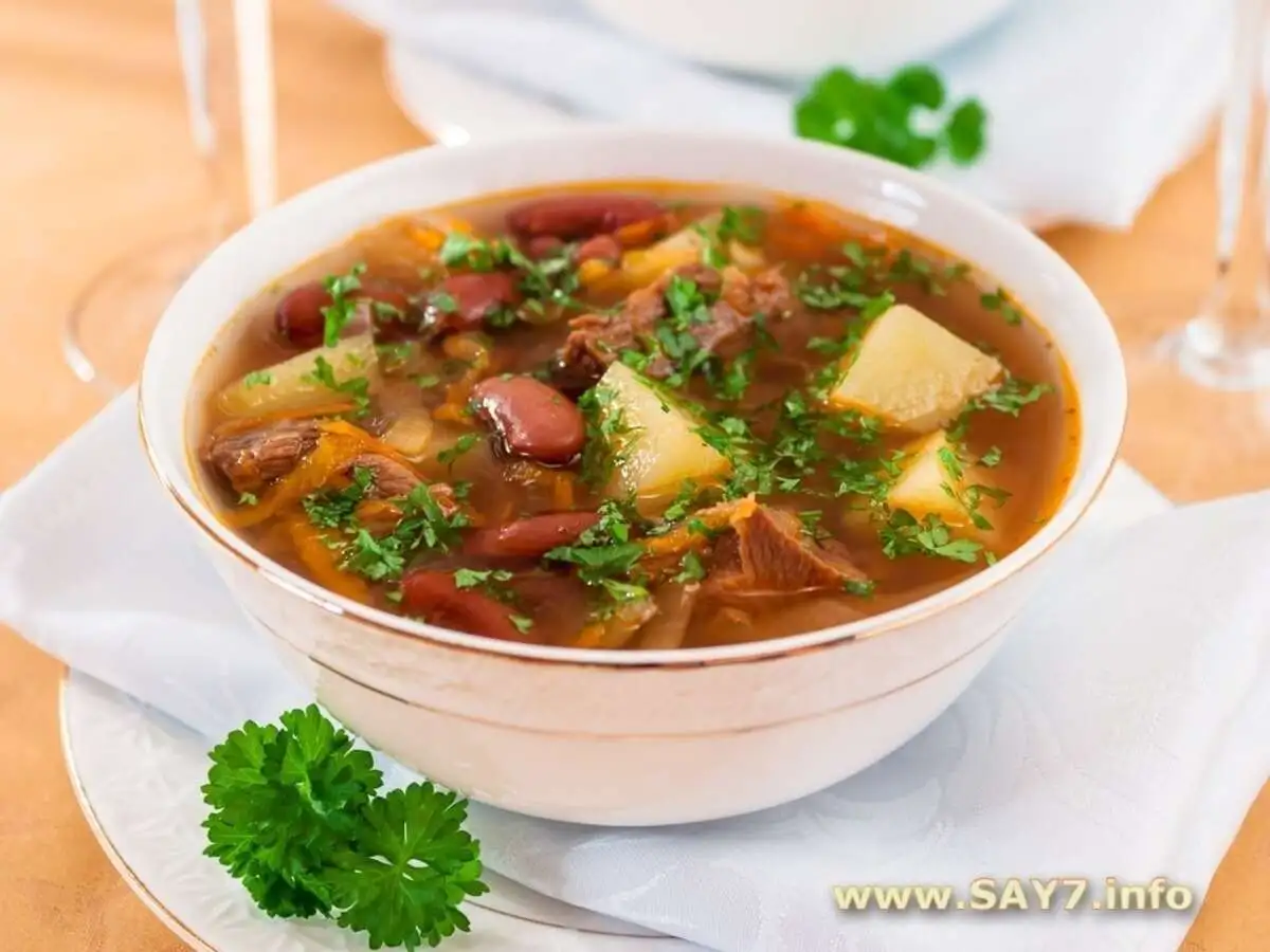 Суп с фасолью и квашенной капустой 1л.