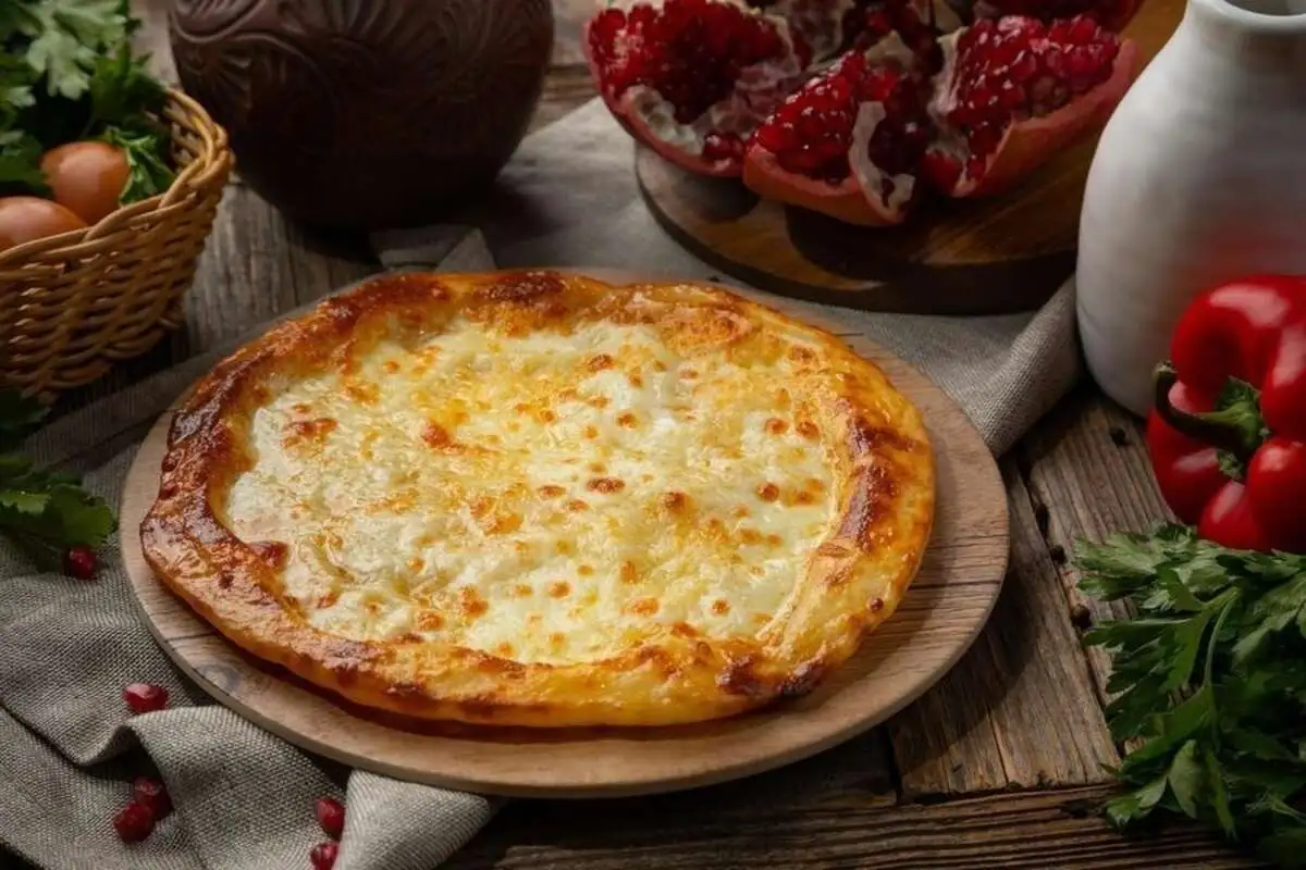 Хачапури по-мегрельски c двойным сыром (внутри и снаружи)