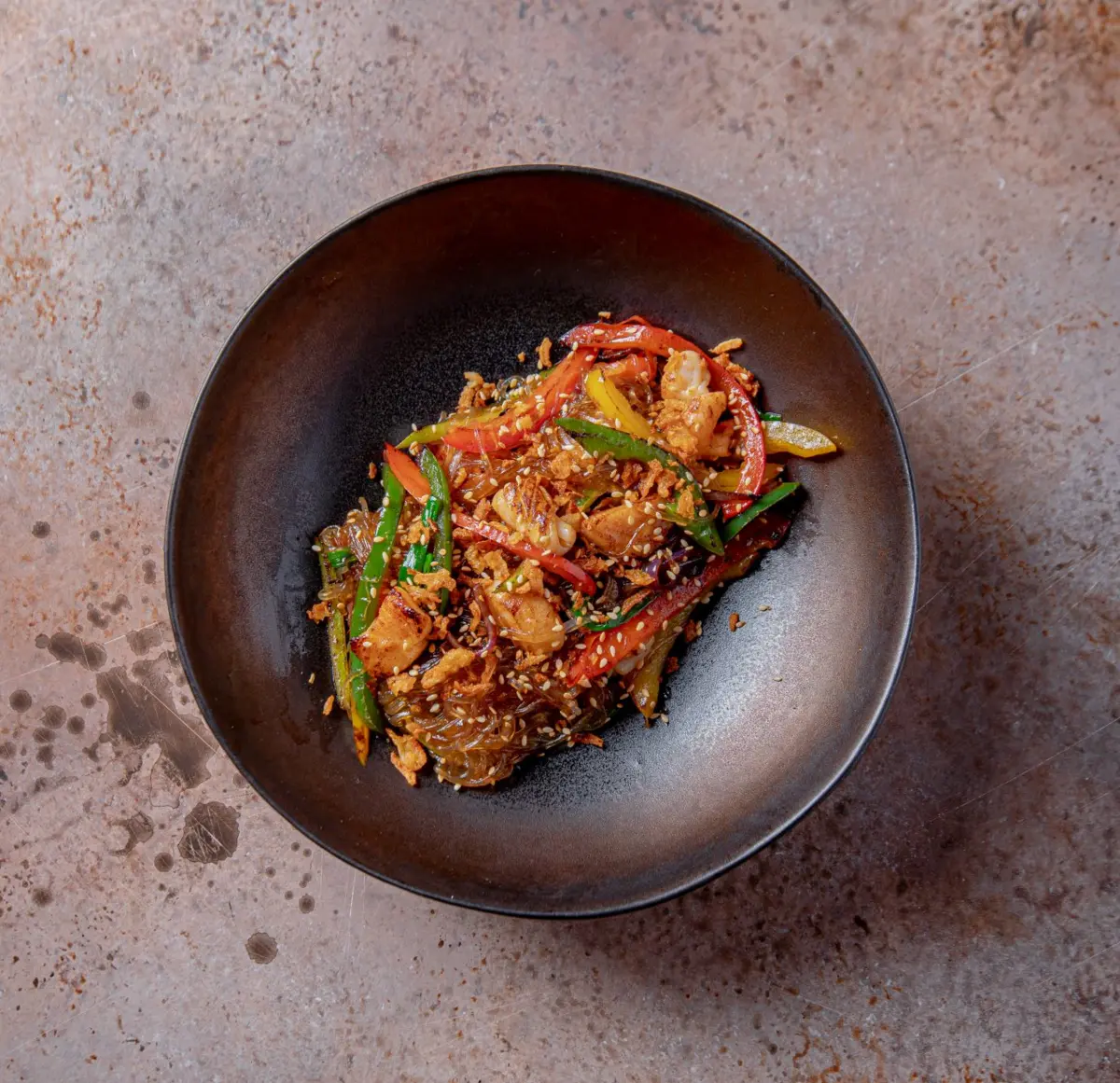 Glass noodles with seafood