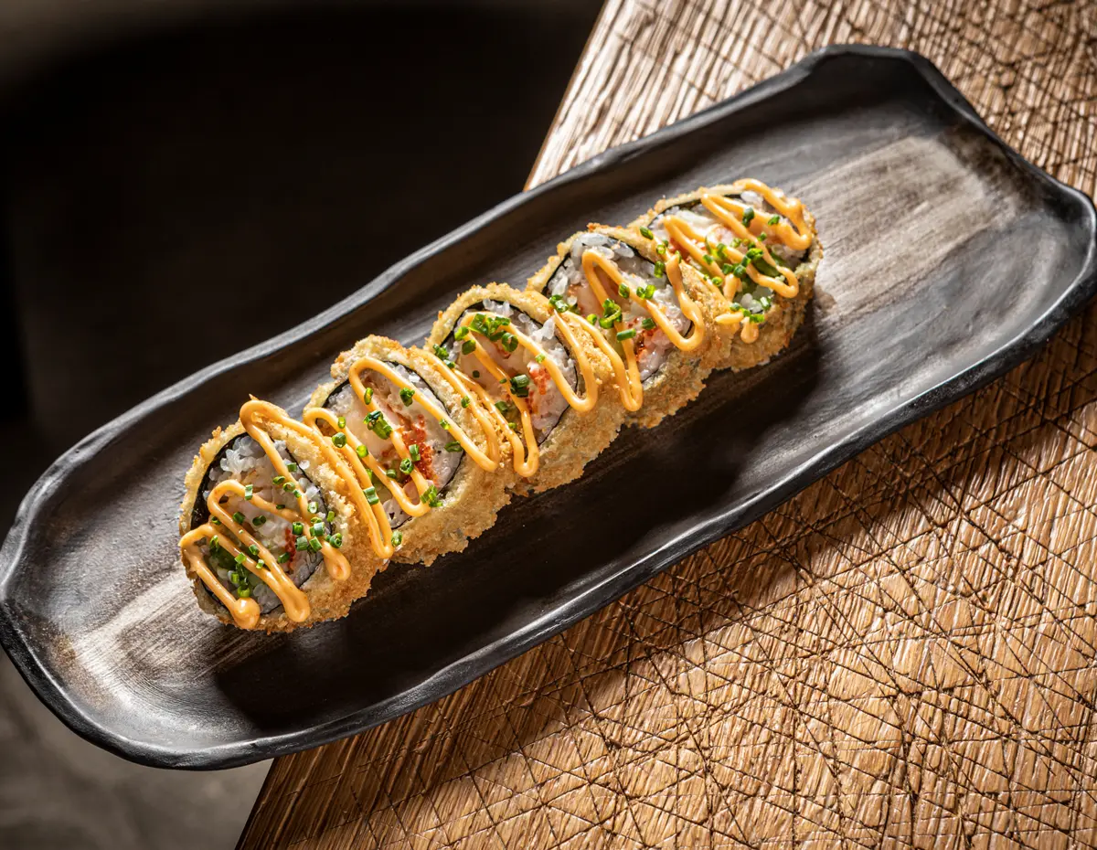 Tempura roll with shrimp and avocado