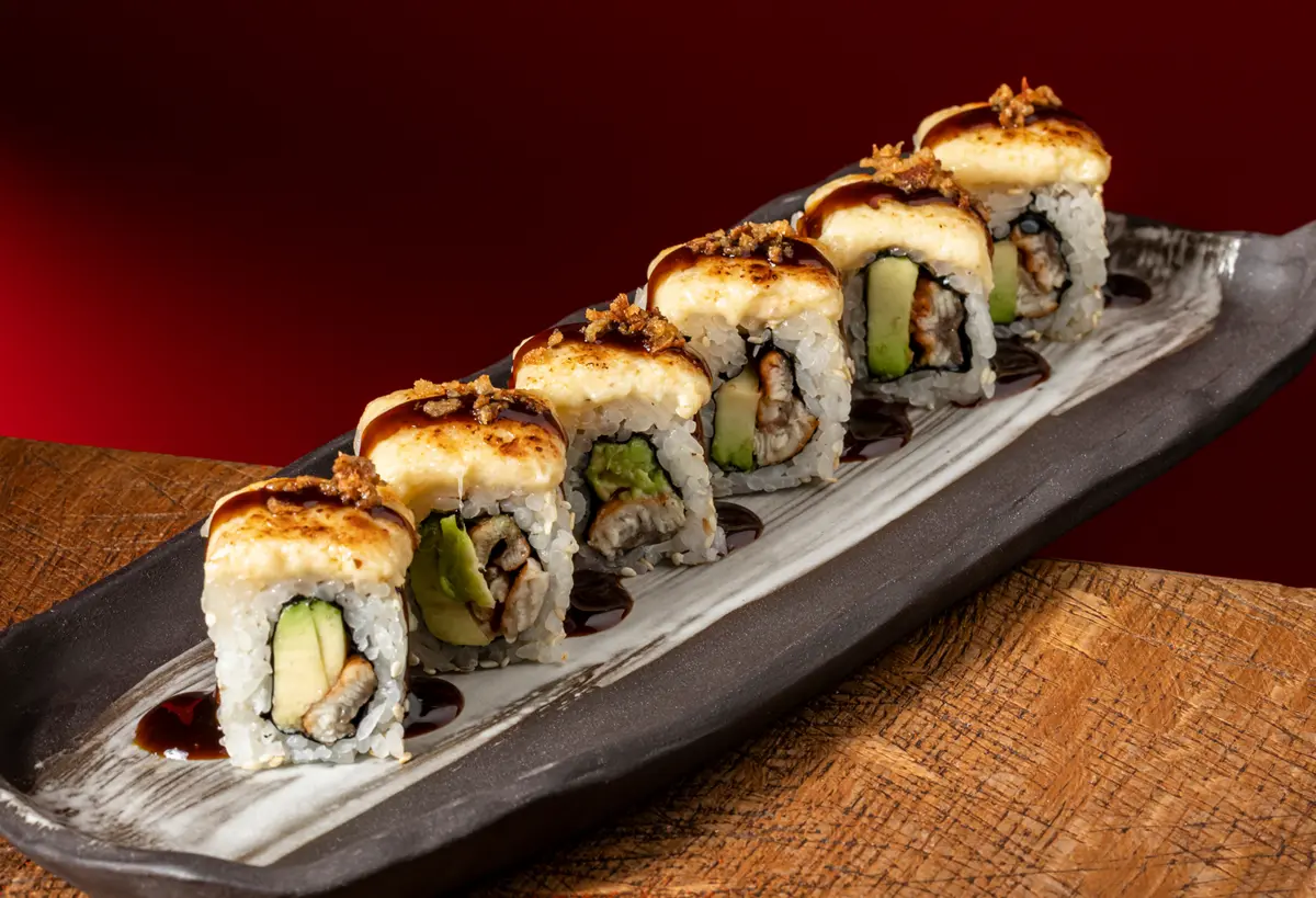 Baked roll with eel