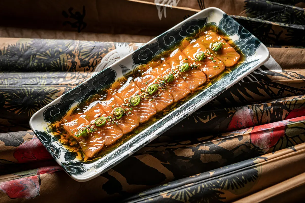 Salmon tiradito
