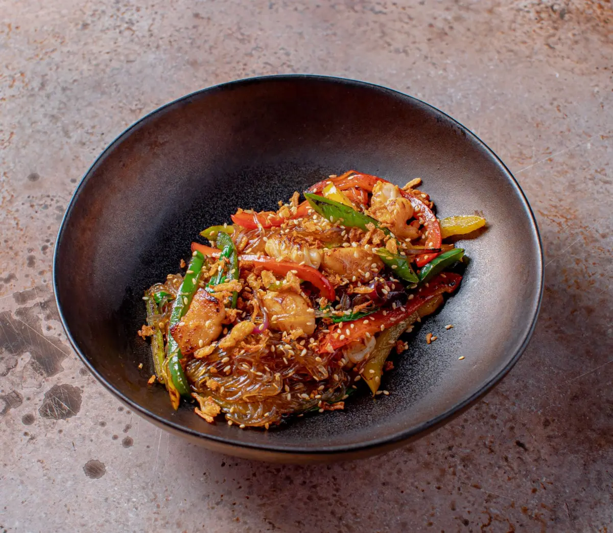 Glass noodles with seafood