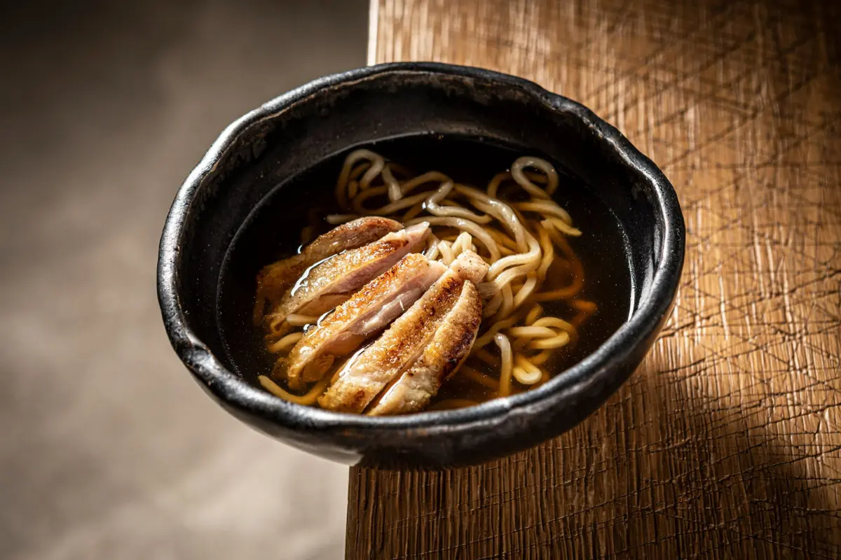 Ramen with chicken in clear broth DM