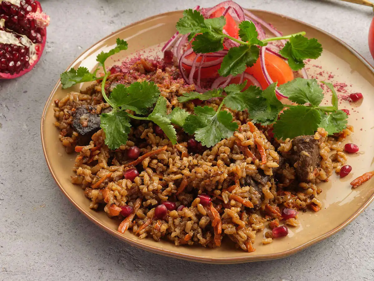 Плов по-кавказски с бараниной