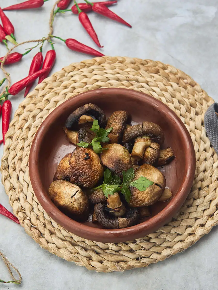 Шампиньоны на гриле