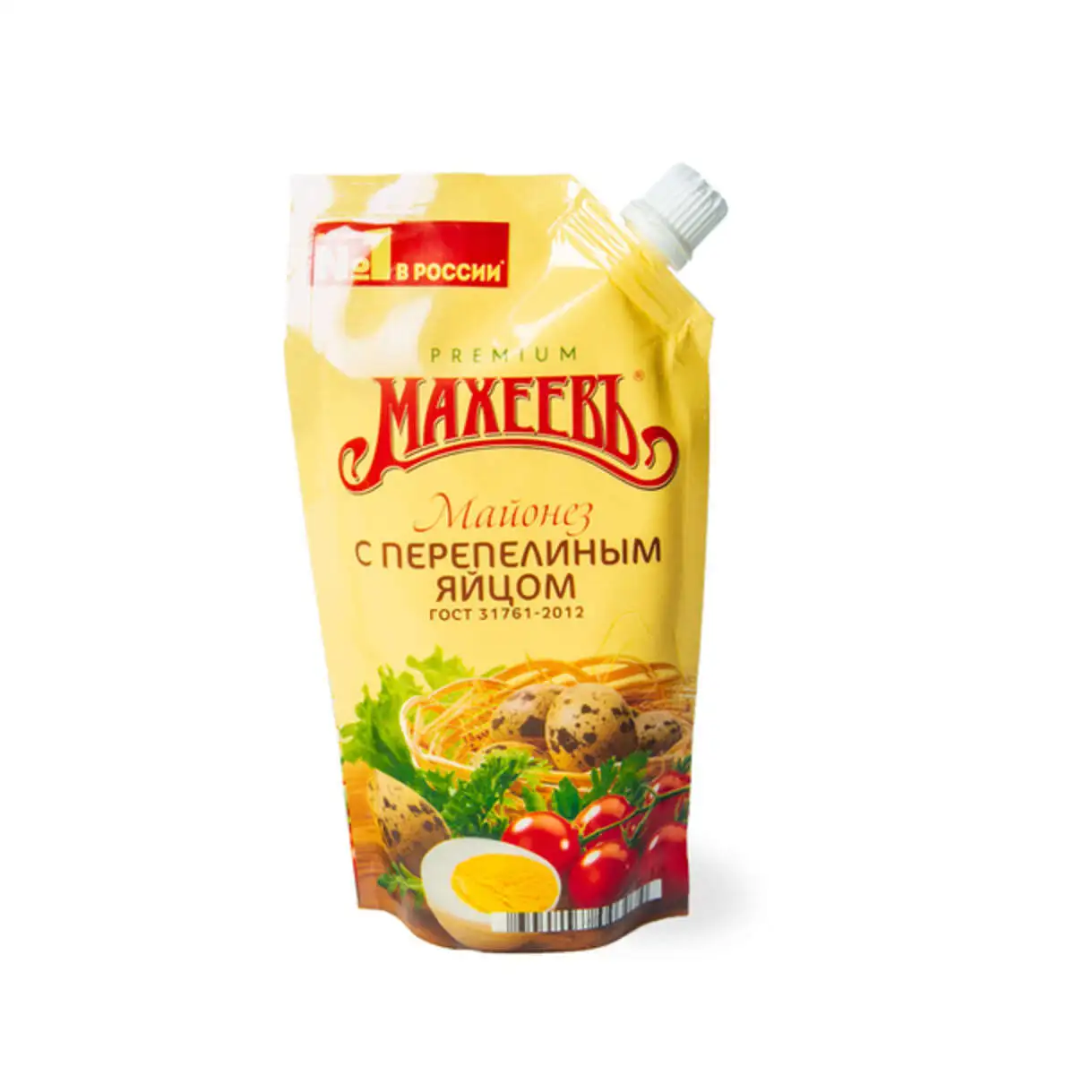 Майонез Махеев с перепелиным яйцом 50,5% 400мл д/пак.