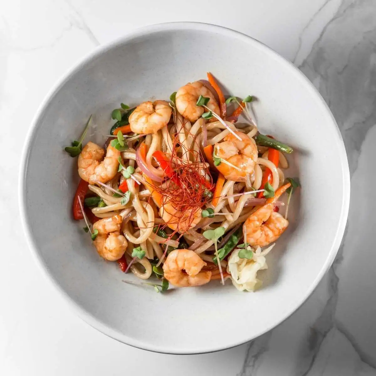 Эби яки удон