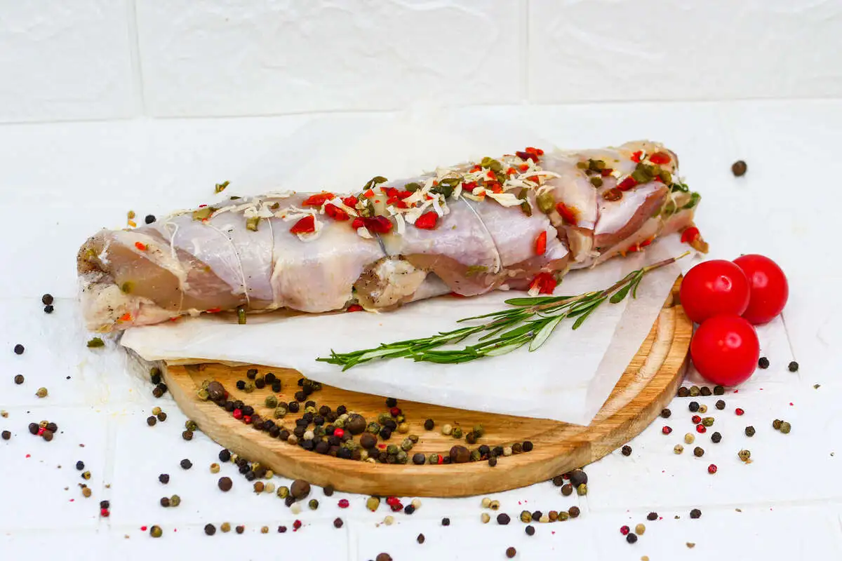 Рулет из курицы с шампиньонами