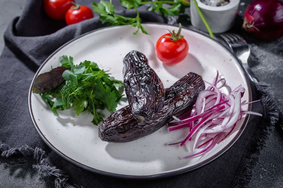 Шашлык из свежих баклажанов