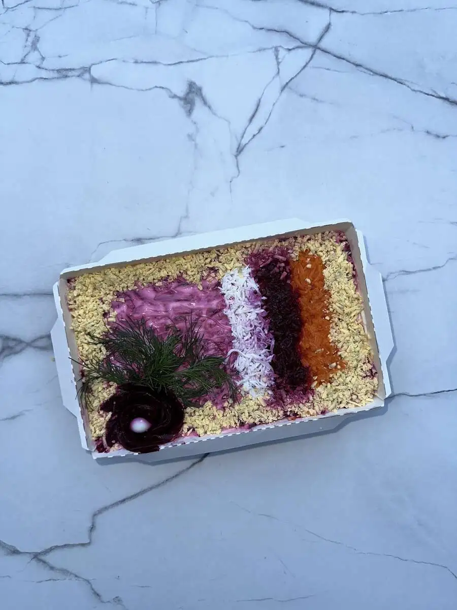 Салат Сельдь под шубой Новогодний