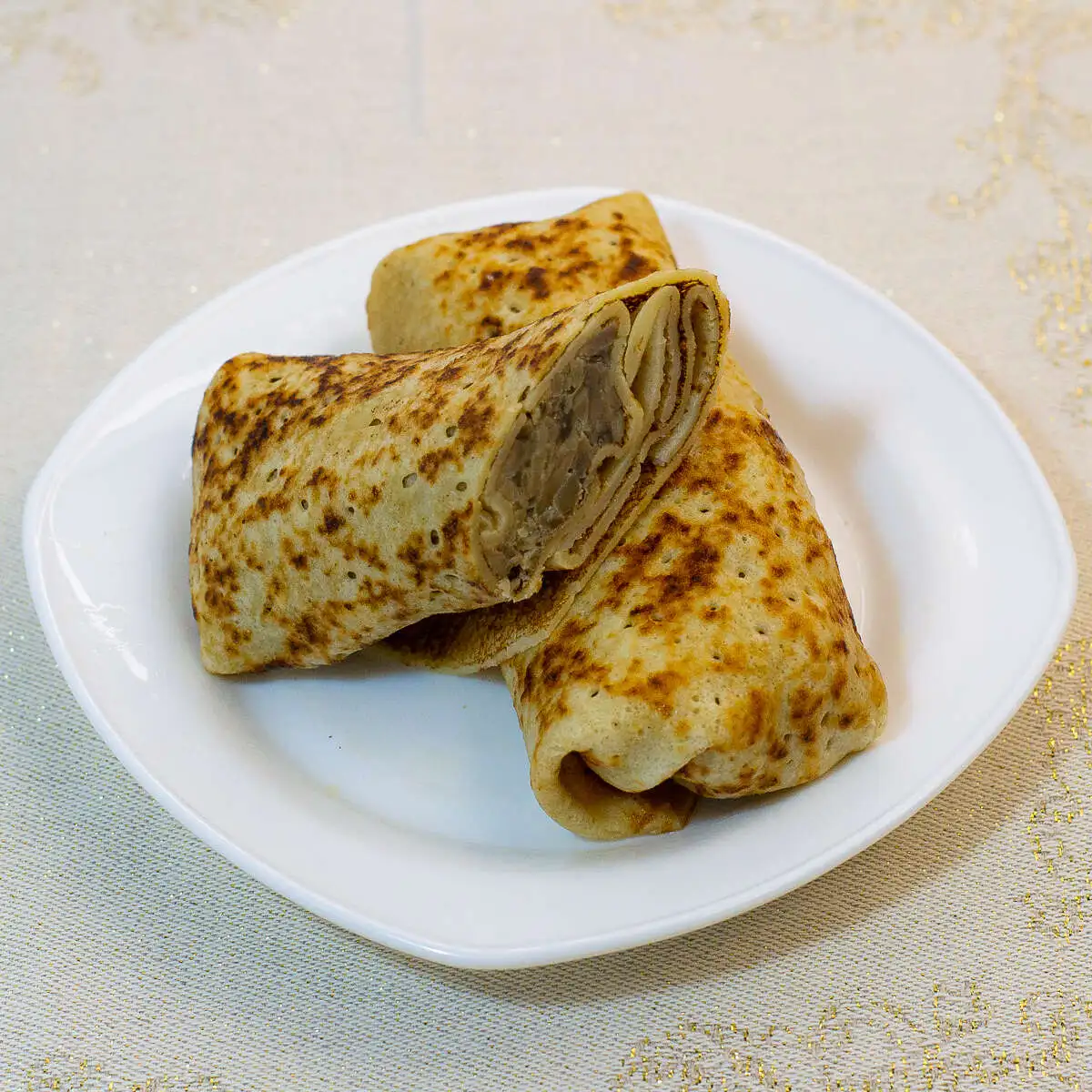 Блинчики с грибами